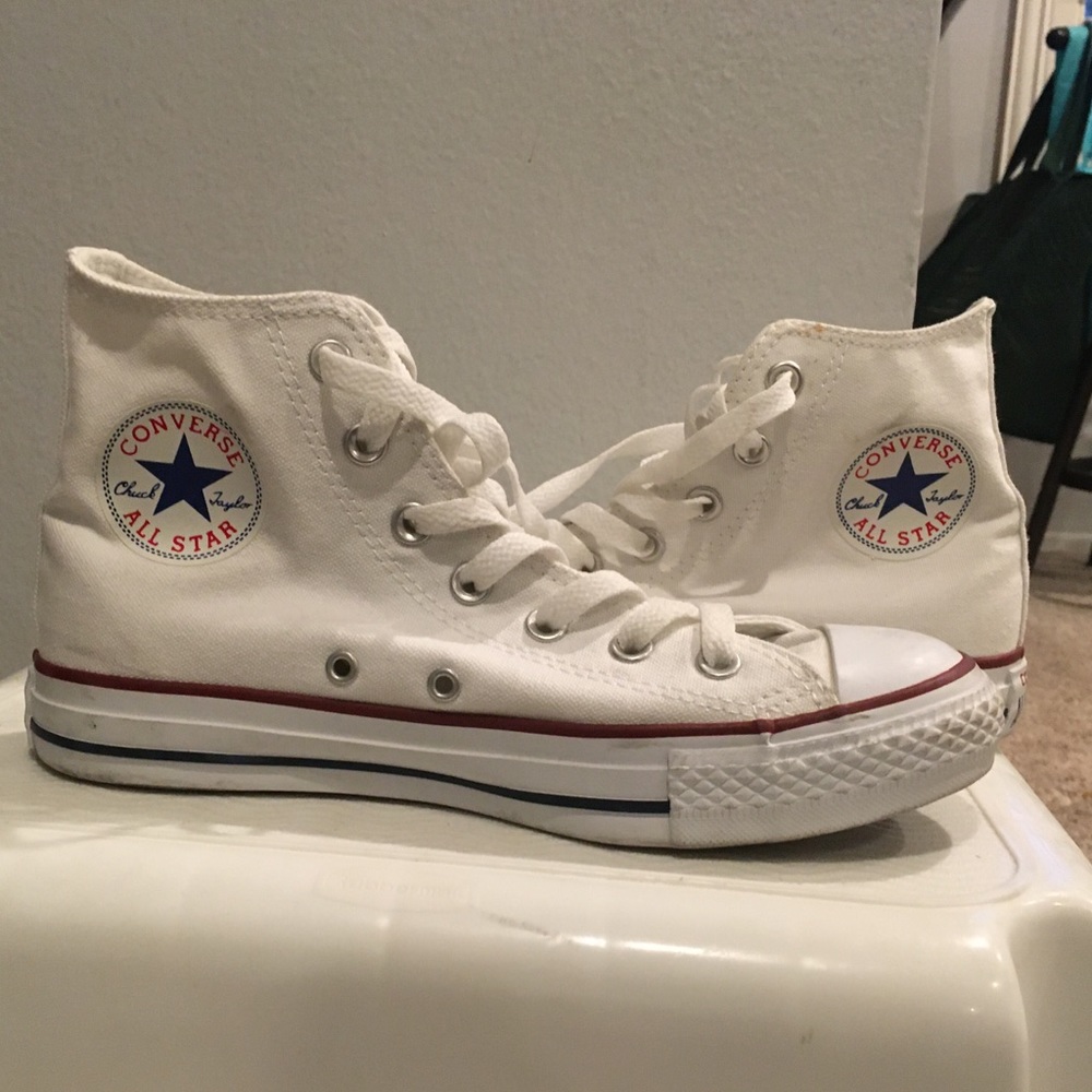 White Hightop Converse